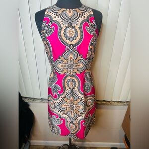 Anthropologie Moulinette Soeurs Geidi Paisley Pink Print Sheath Dress Size 4